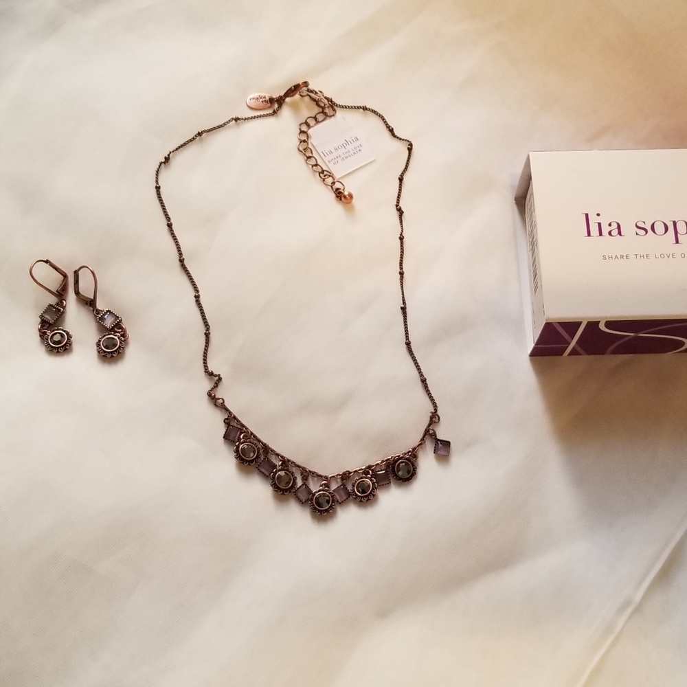 Lia Sophia Necklace and Earrings